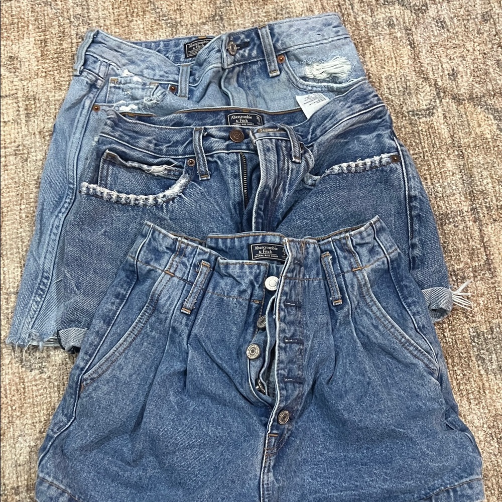 Abercrombie & Fitch Blue Denim Shorts Collection